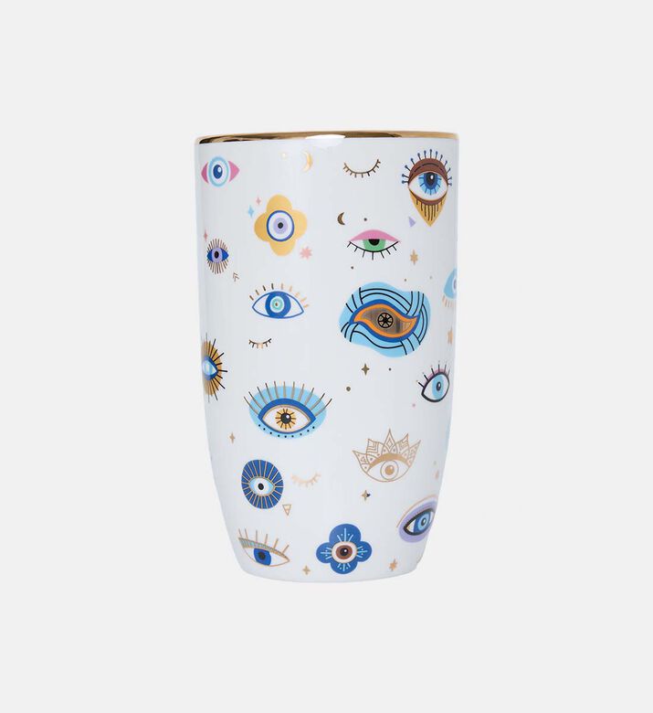 Multi Eye Design Ceramic Vase