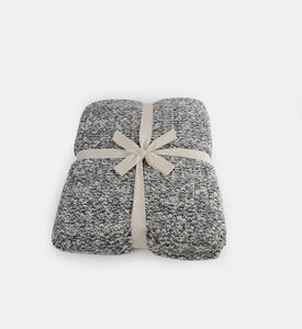 Home Deco and More Melange Textured Knitted Cotton Throw, Packshot View