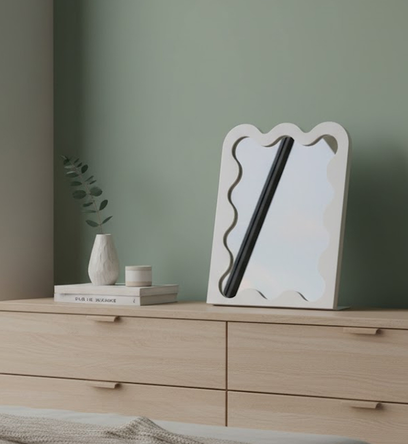 Iron Scalloped Frame Mirror