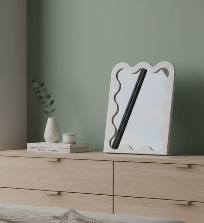 Home Deco and More Iron Scalloped Frame Mirror, Packshot View Home Deco and More Iron Scalloped Frame Mirror, Packshot View