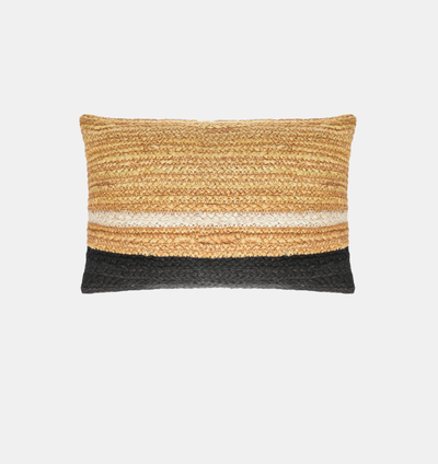 Amber Jute Rectangular Filled And Vaccumed Cushion