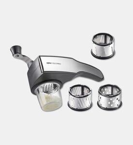 Gefu Pecorino Interchangeable Drums Rotary Grater, Packshot View