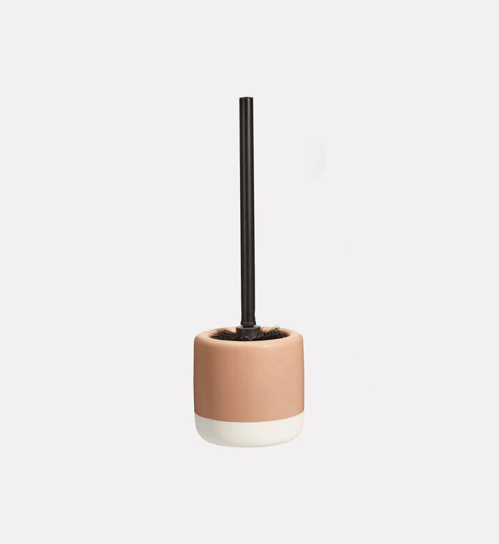 Home Deco and More Dolomite Toilet Brush Holder, Pink, Packshot View