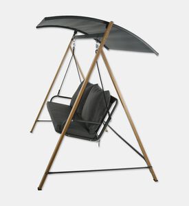 Home Deco and More Two-seater Swing Chair Canopy, Dark-grey, Packshot View