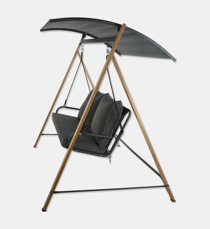 Home Deco and More Two-seater Swing Chair Canopy, Dark-grey, Packshot View