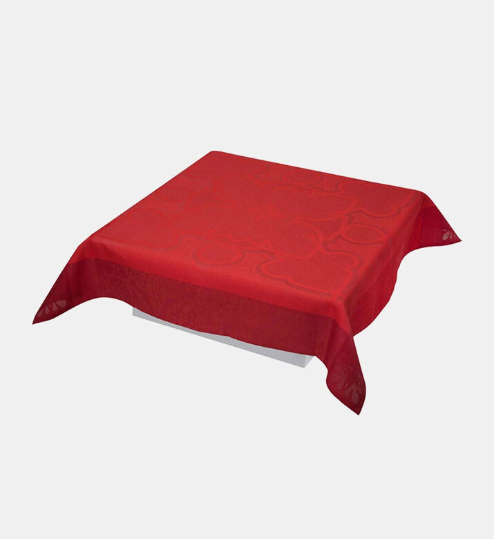 Jacquard Tablecloth Villa Medicis Griotte, Red, 175x250-cm, Packshot View