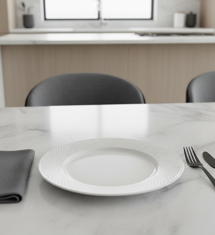 Home Deco and More Classic Porcelain Dinner Plate, Packshot View