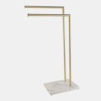 Metal Mat Marble Towel Rack