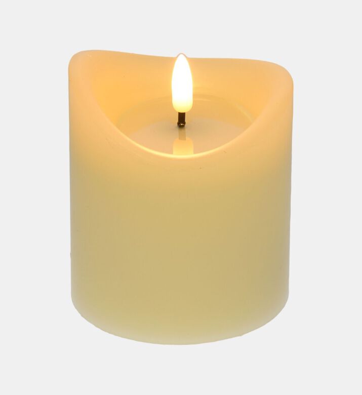 Home Deco and More Led Light Flame Candle, Ivory, 10-cm, Packshot View