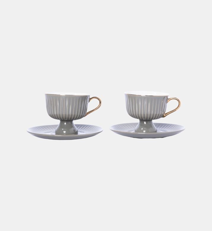 French 6-piece Coffee Cup Saucer Set