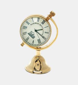 Metal Globe Table Clock
