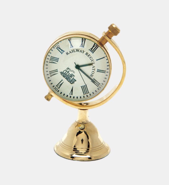 Metal Globe Table Clock