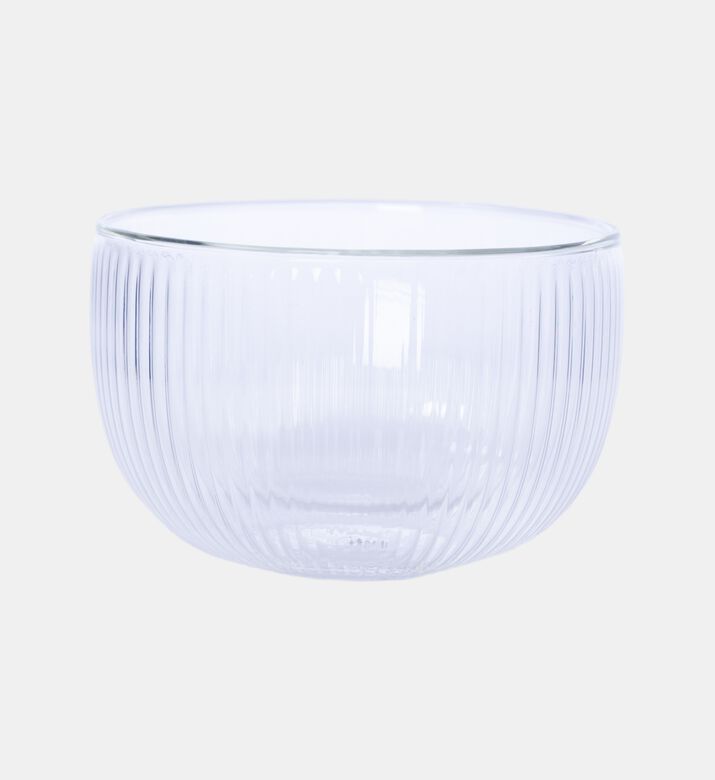 Double Wall Stripe Clear Glass Mug 2-piece Set - 500ml