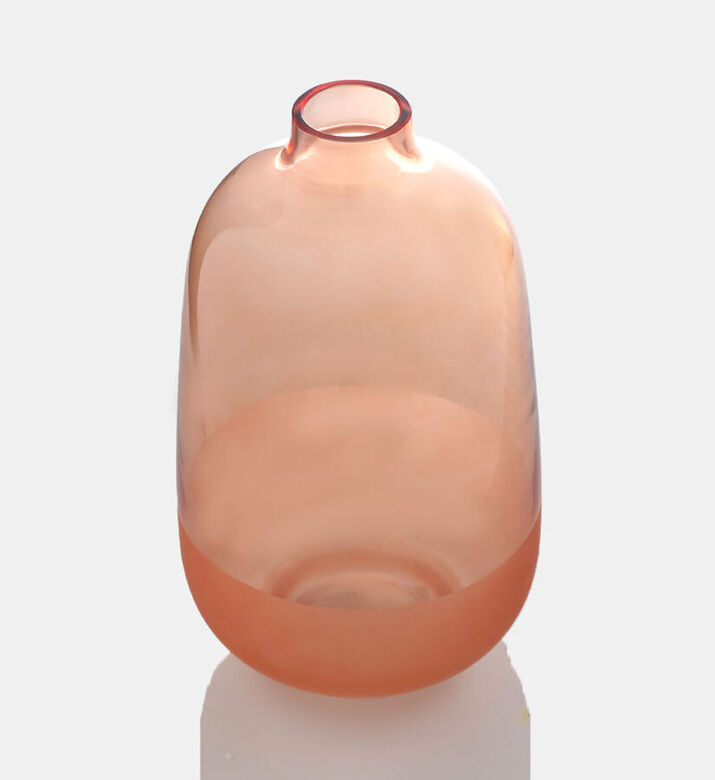 Jolipa Hany Peach Glass Vase, Orange, S, Packshot View