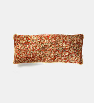 Lotus Printed Cotton Filled And Vaccumed Cushion