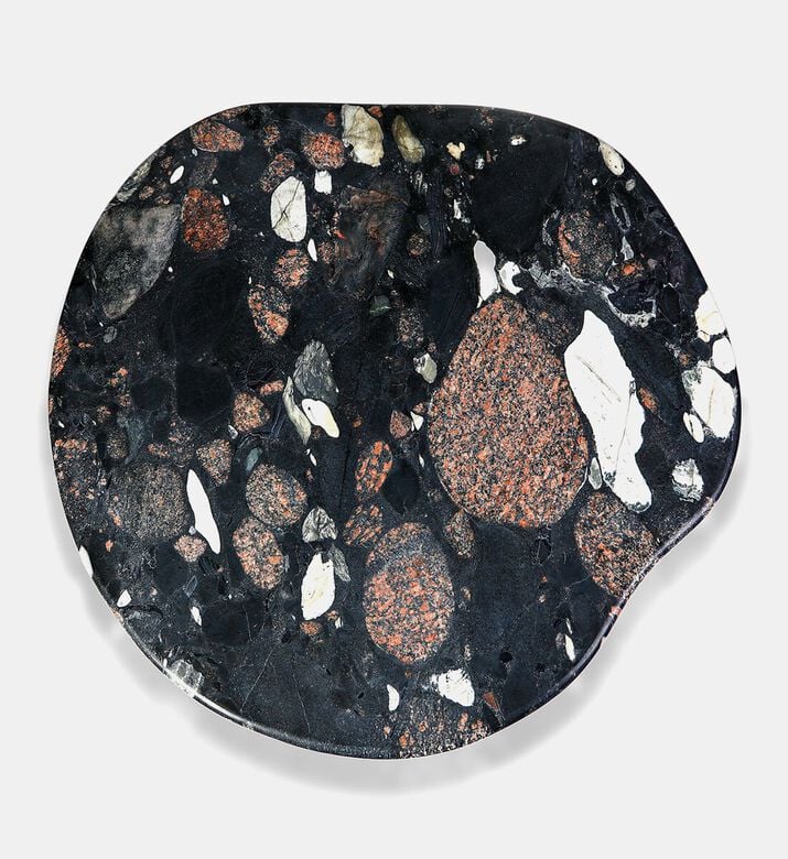 Home Deco and More Gobi Norvigo Marble Coffee Table, Black, 168x99-cm, Packshot View