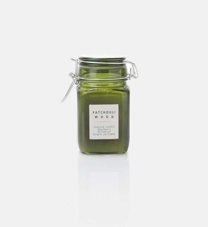 Home Deco and More Glass Lidded Scented Candle Jar, Green, Packshot View
