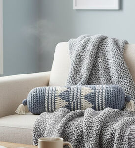 Home Deco and More Sol Cotton Bolster Filled And Vaccumed Cushion, Blue, Packshot View