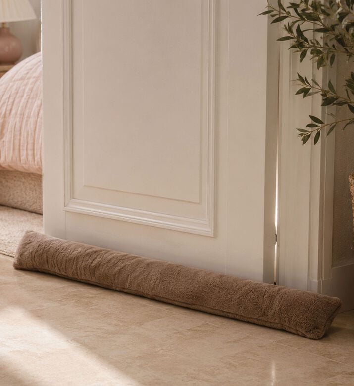 Home Deco and More Faux-fur Draft Stopper, Brown, Packshot View