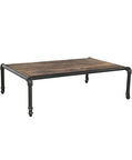 Recycled Wood Iron Coffee Table