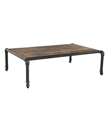 Recycled Wood Iron Coffee Table