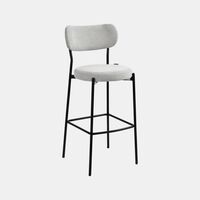 Archie Fabric Steel Bar Chair Grey