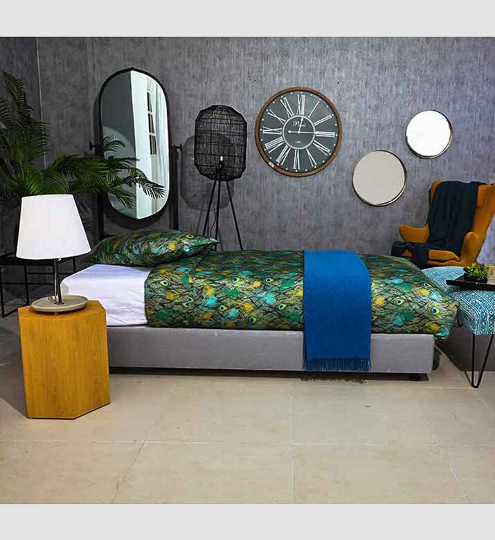 Peafowl Satin 2-piece Bed Set