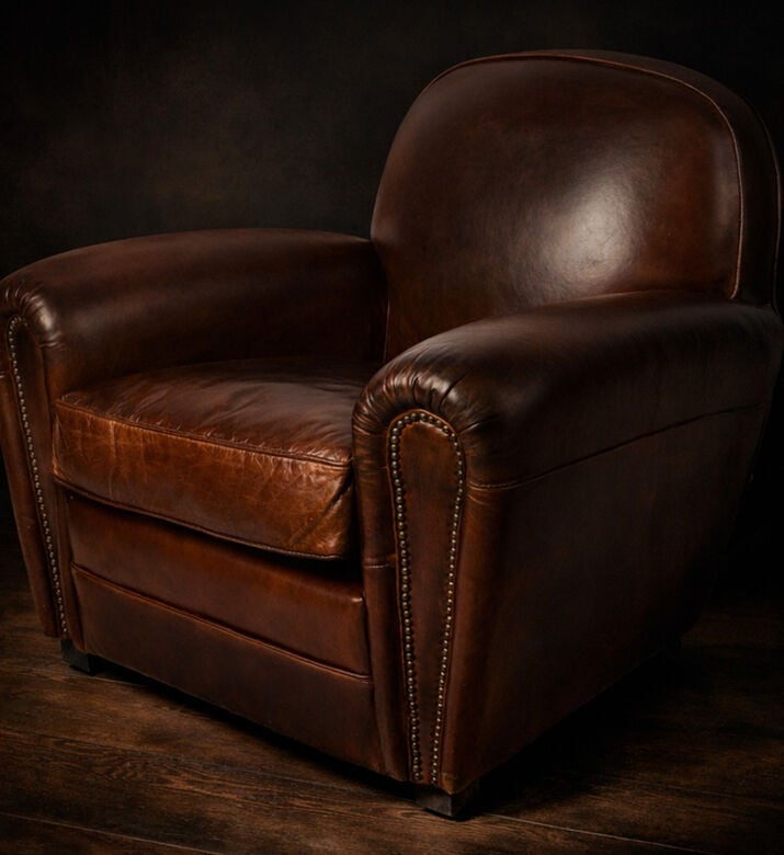 Home Deco and More Camden Leather Armchair, Packshot View