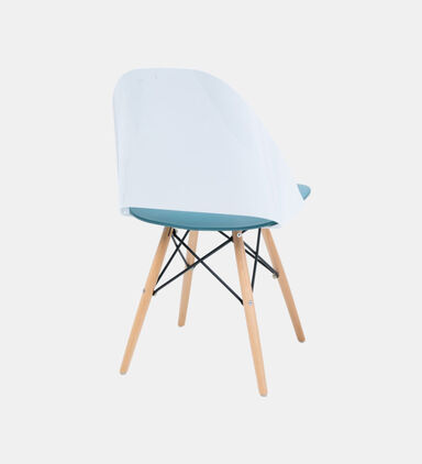Plastic Wood Legs Contrasted Chair