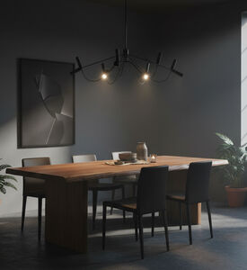 Home Deco and More Ethnic Acacia Wood Dining Table, Dark-brown, 380-cm, Packshot View