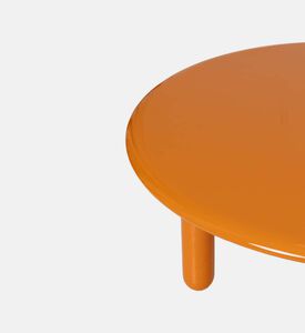 Glossy Wooden Low Round Table