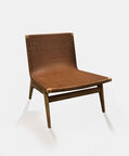 Gia Teak Leather Lounge Chair