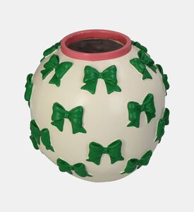 Kersten Bow-detail Round Polyresin Vase, Packshot View
