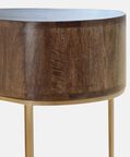 Alexa 1-drawer Oval Bedside Table