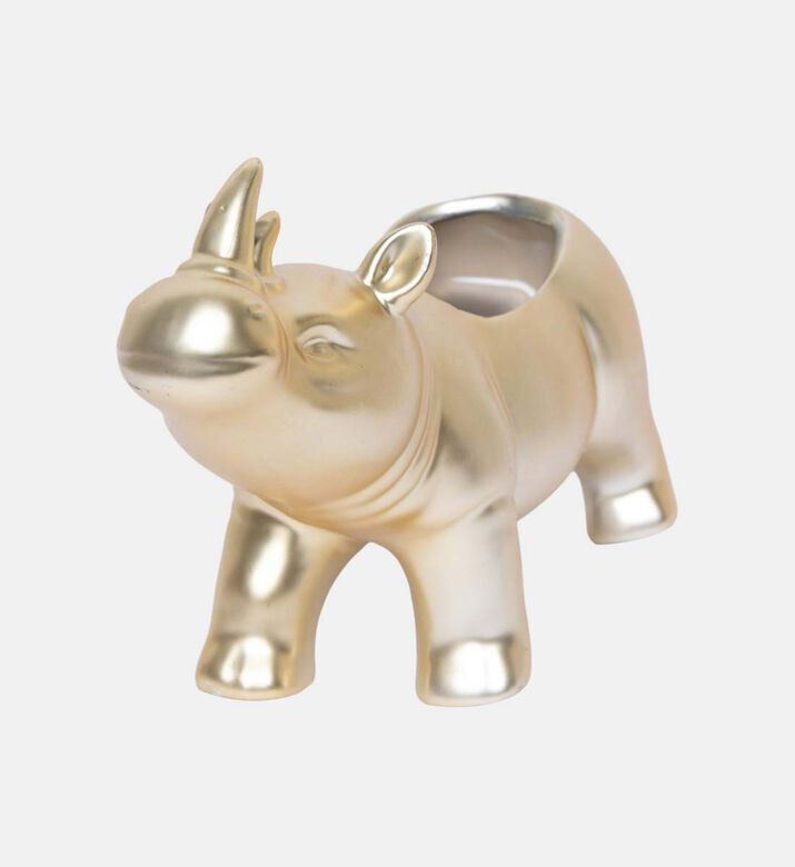 Kersten Stoneware Rhinoceros Large Planter 22.3x8x12.8 Cm, Packshot View