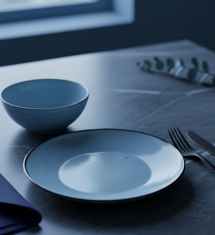 Home Deco and More Ceramic Trimmedmed Dessert Plate, Packshot View