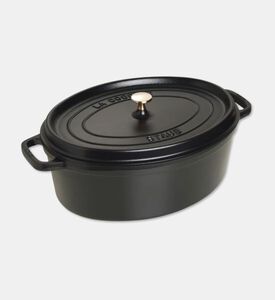 Staub Cocotte Oval Roaster, Black, 31-cm, Packshot View