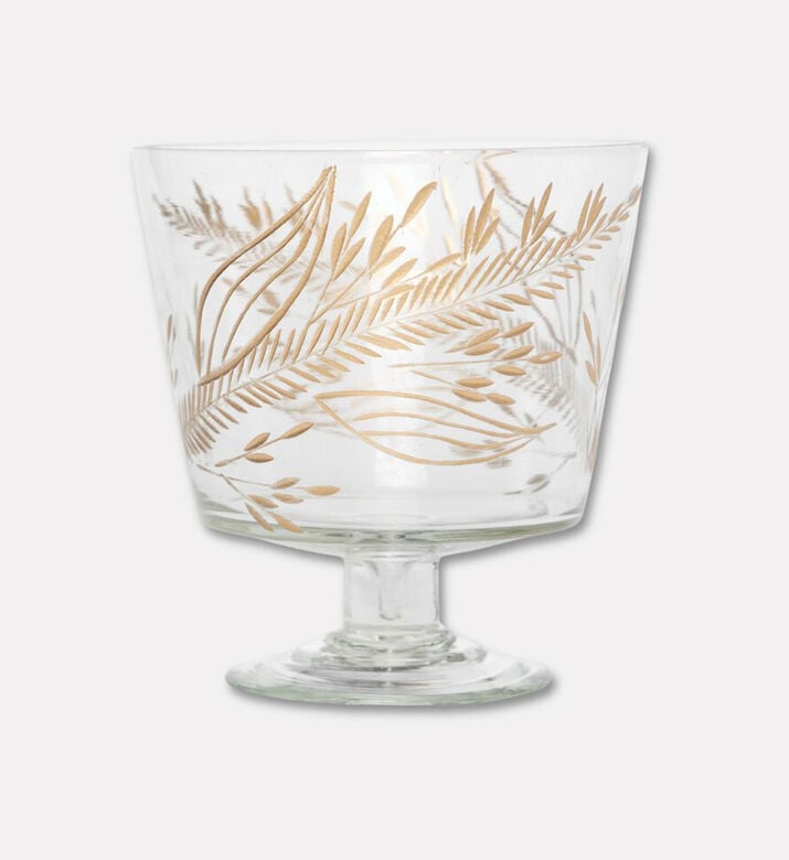 Home Deco and More Leaves Engraved Round Base Vase, Packshot View