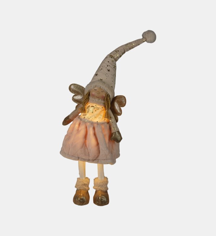 Home Deco and More Angel Girl W Led Gold, Packshot View