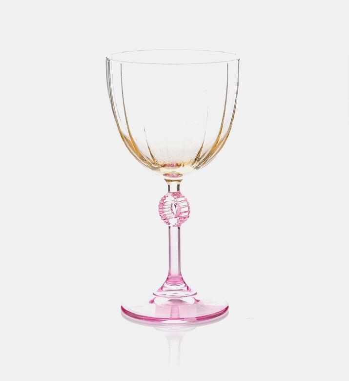 Home Deco and More Duo-tone Color Wine Glass, Pink, Packshot View