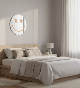 Home Deco and More Glass Square-shape Mirror, Orange, Packshot View