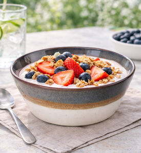 Siaki Stoneware Duo-tone Glazed Bowl, Grey, Packshot View