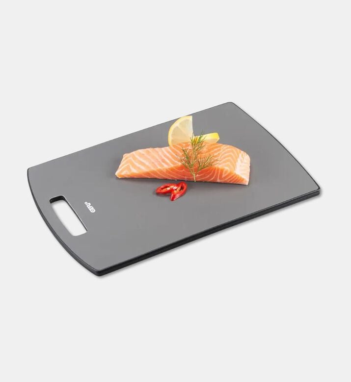 Gefu Levoro Handle Slot Small Cutting Board, Grey, L, Packshot View