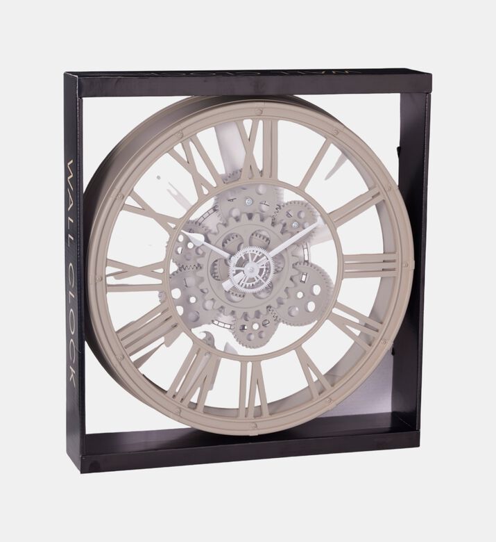 Roman Number Moving Gears Wall Clock