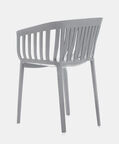 Striped Slate Plastic Dining Chair