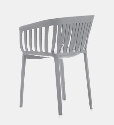 Striped Slate Plastic Dining Chair