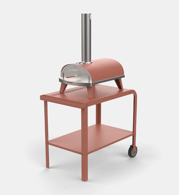 Ziipa Vallone Pizza Trolley, Terracotta, Packshot View