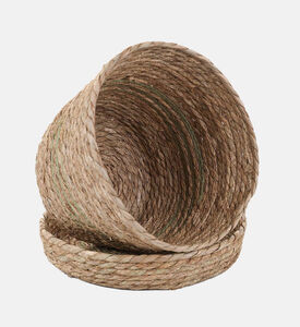 Home and Styling Rattan Wood Storage Basket, Camel, M, Packshot View