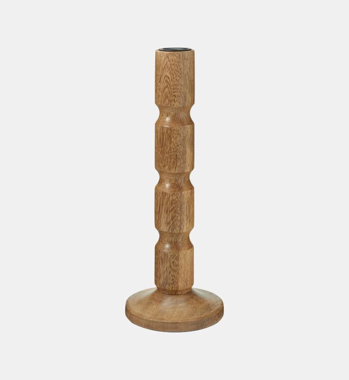 Home Deco and More Mango Wood Candle Holder, Brown, 35-cm, Packshot View