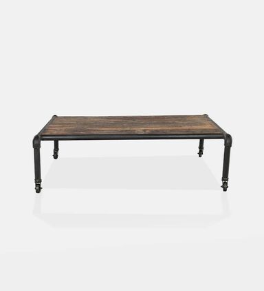 Recycled Wood Iron Coffee Table